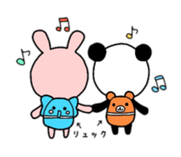 Rabbit and Panda. sticker #12951988