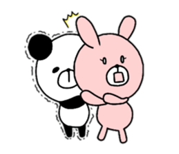 Rabbit and Panda. sticker #12951989