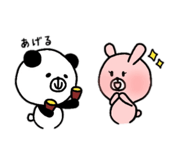 Rabbit and Panda. sticker #12951993