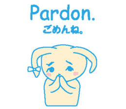 French stickers of cute bunnies. sticker #12952644