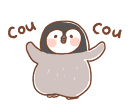 Penguin speaking French sticker #12954881