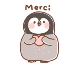 Penguin speaking French sticker #12954889