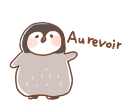 Penguin speaking French sticker #12954903