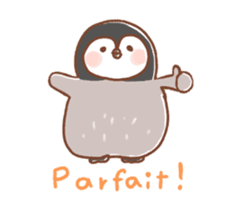Penguin speaking French sticker #12954906