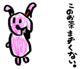 Pink bunny stickers sticker #12957309