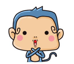 brave baby mokey sticker #12957373