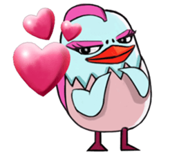 Chicken couple sticker #12957598