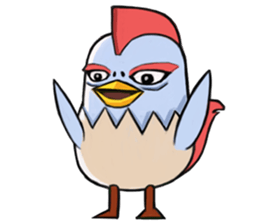 Chicken couple sticker #12957600