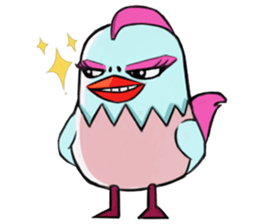 Chicken couple sticker #12957602