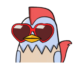 Chicken couple sticker #12957603
