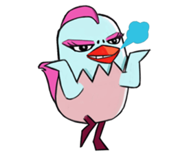 Chicken couple sticker #12957606