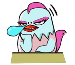 Chicken couple sticker #12957617