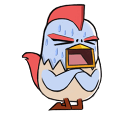 Chicken couple sticker #12957620