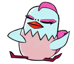 Chicken couple sticker #12957623