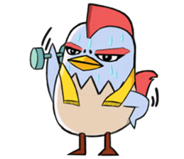 Chicken couple sticker #12957624