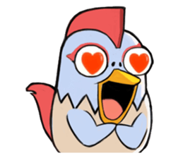 Chicken couple sticker #12957626