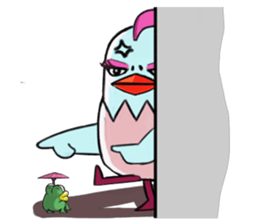 Chicken couple sticker #12957634