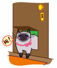 Siamese cats in love (N.3) by trikono sticker #12958260