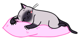 Siamese cats in love (N.3) by trikono sticker #12958262