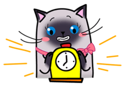 Siamese cats in love (N.3) by trikono sticker #12958264