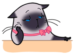 Siamese cats in love (N.3) by trikono sticker #12958277