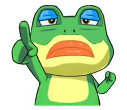 Green frog couple sticker #12959234