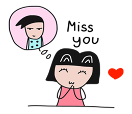 Feelings girl sticker #12959843