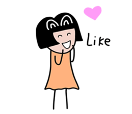 Feelings girl sticker #12959845