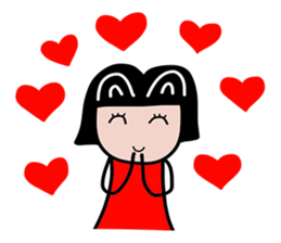 Feelings girl sticker #12959847