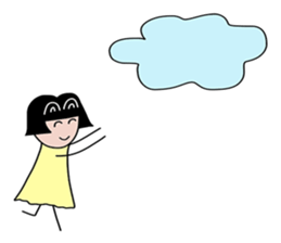 Feelings girl sticker #12959859