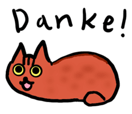 Cat speaking German sticker #12960159