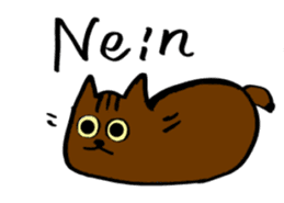 Cat speaking German sticker #12960161