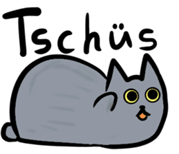 Cat speaking German sticker #12960163