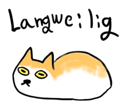 Cat speaking German sticker #12960168