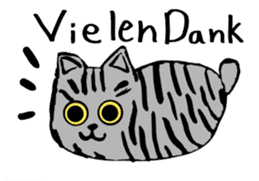 Cat speaking German sticker #12960173