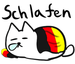 Cat speaking German sticker #12960174