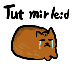 Cat speaking German sticker #12960176