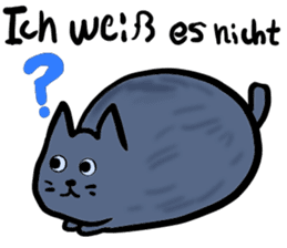 Cat speaking German sticker #12960179