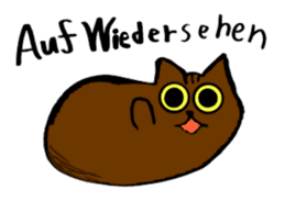 Cat speaking German sticker #12960182