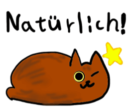 Cat speaking German sticker #12960189