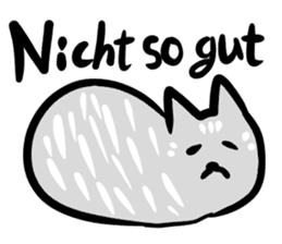 Cat speaking German sticker #12960193