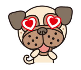 Love Pug World sticker #12964760
