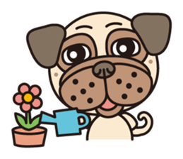 Love Pug World sticker #12964783