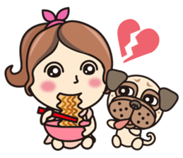 Love Pug World sticker #12964790