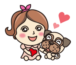 Love Pug World sticker #12964791