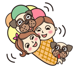 Love Pug World sticker #12964794