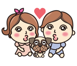 Love Pug World sticker #12964796