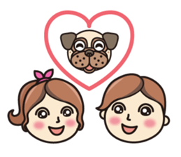 Love Pug World sticker #12964797