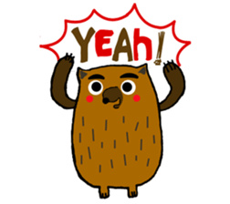 Brobrown wolf sticker #12964928