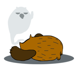 Brobrown wolf sticker #12964929